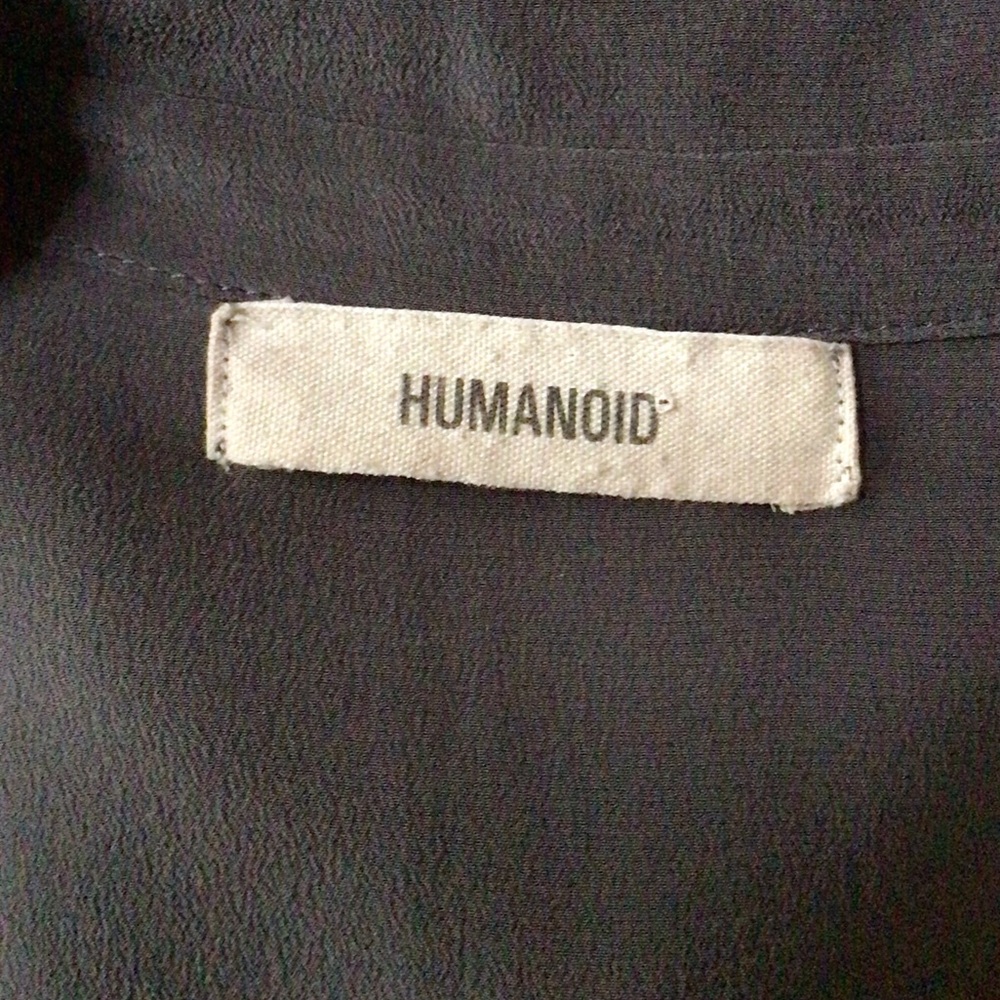 Humanoid slate grey silk blouse, XS - Picture 4 of 7